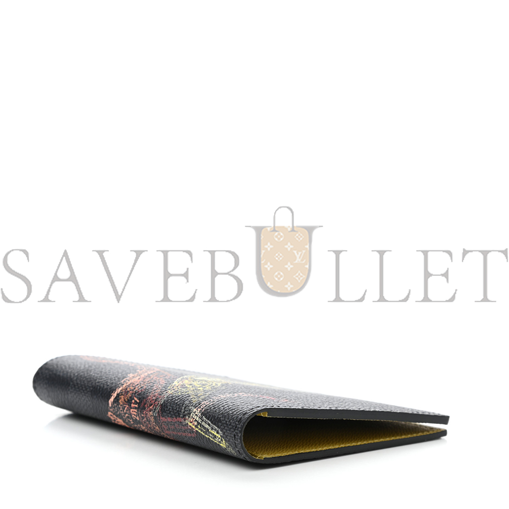 l**is V*t*n damier graphite stamps passport cover olive n64604 (14*10*2.5cm)